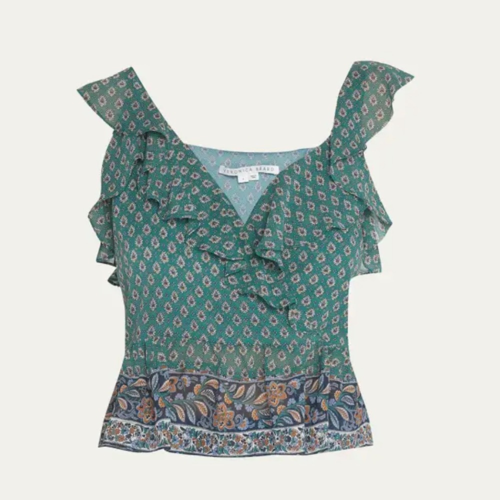 Veronica beard randa peplum top